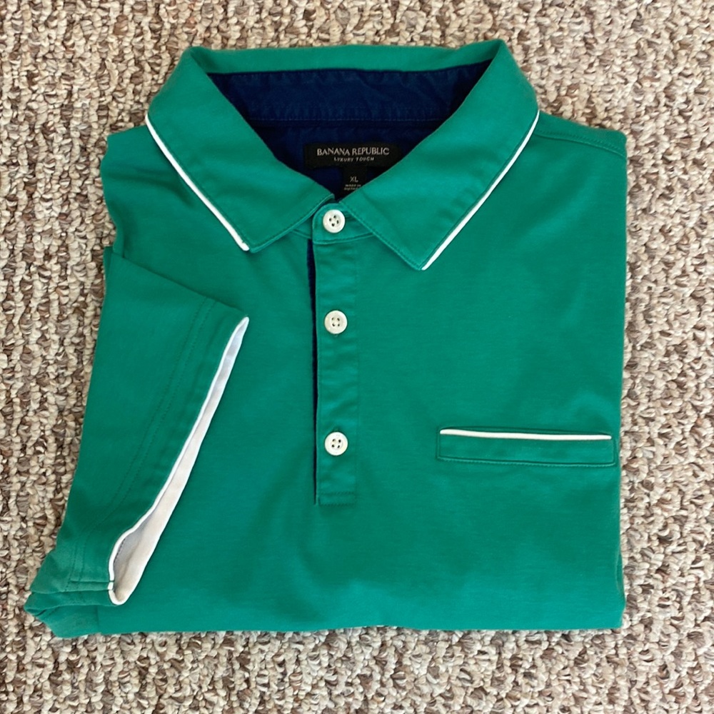 Banana Republic | Men’s Pocket Polo | Green | Size XL